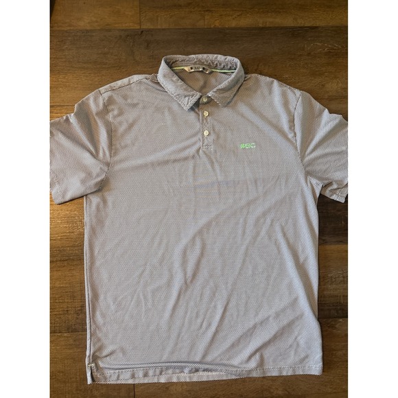 Black Clover Other - Black Clover Mens Geometric Performance Polo Shirt Black White XL